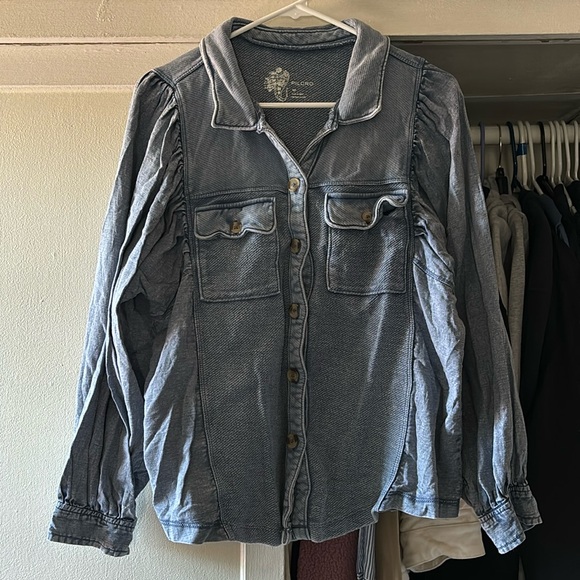 Anthropologie Pilcro Chambray Shacket - Picture 8 of 9